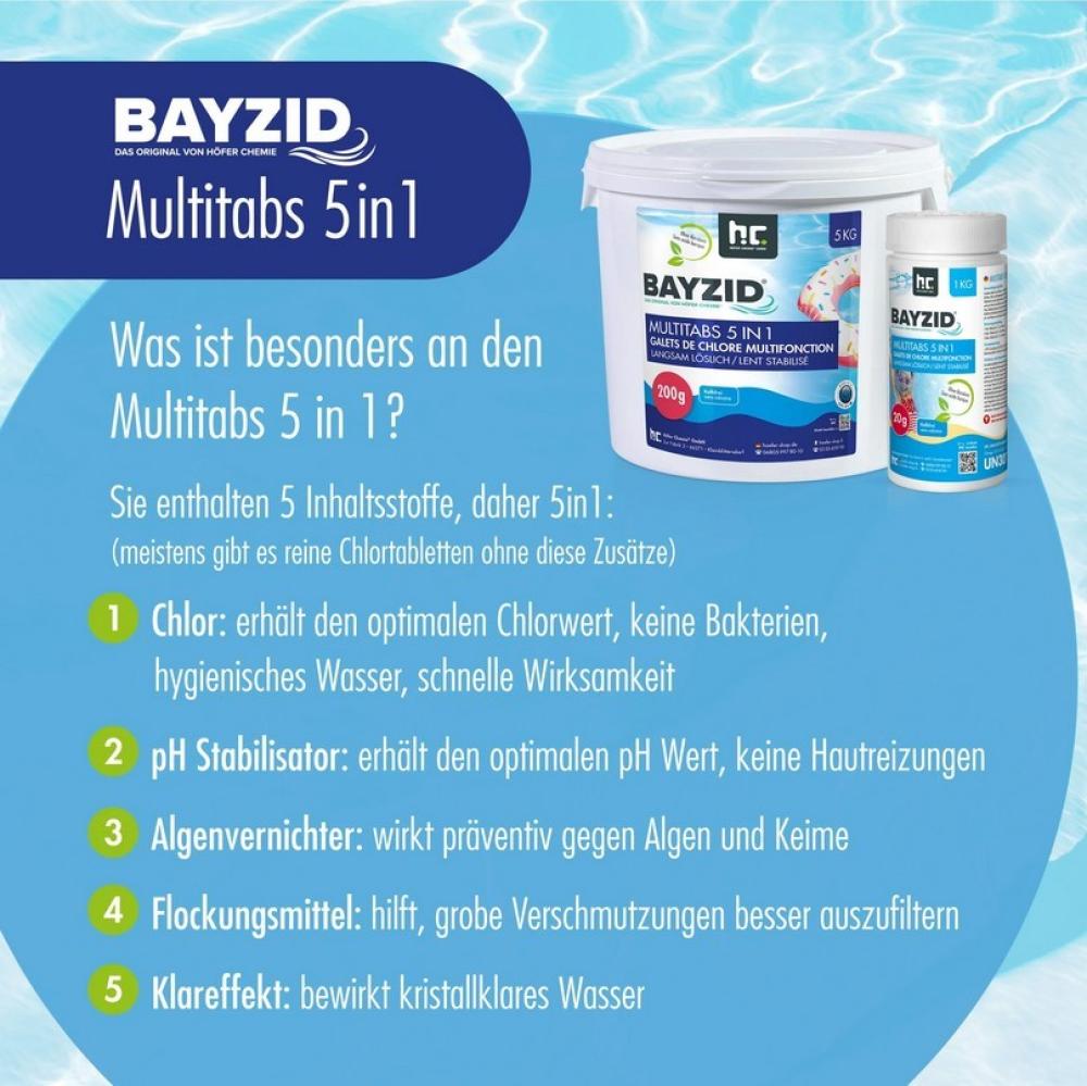 5 kg BAYZID® Multitabs 20g 5in1 für Pools